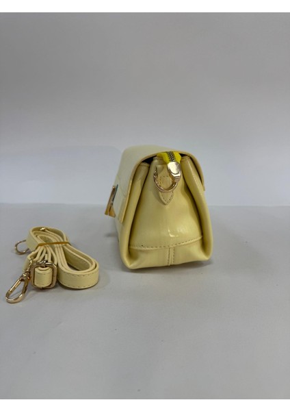 Küçük limon sarısı Baget Kadın El ve Omuz Çantası modelleri