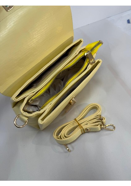 Küçük limon sarısı Baget Kadın El ve Omuz Çantası fırsatları