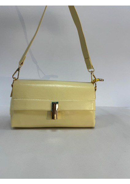 Küçük limon sarısı Baget Kadın El ve Omuz Çantası indirimleri