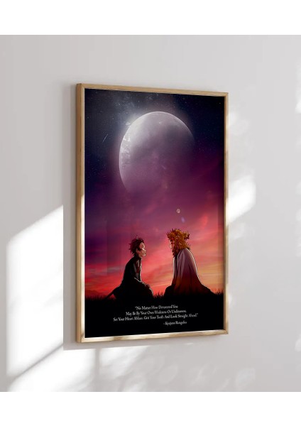 (Çerçevesiz) Kyojuro Rengoku Anime Poster, Çerçevesiz Anime Poster fiyatları