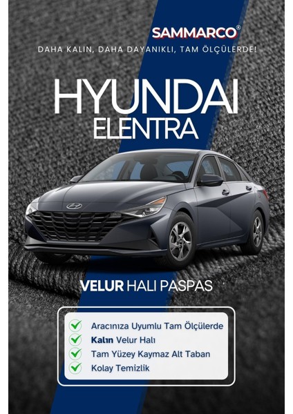Hyundai Elantra 2015-2020 Halı Paspas Velur Paspas Kumaş Paspas Oto Paspas fiyatları
