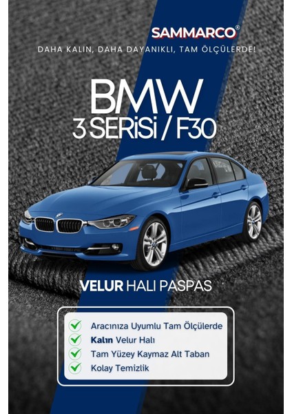Bmw 3 Serisi F30 2011-2019 Halı Paspas Velur Paspas Kumaş Paspas Oto Paspas fiyatları