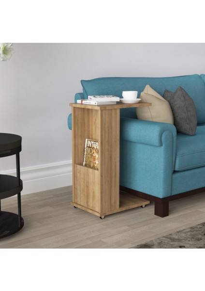 C Yan Sehpa Tekerlekli Gazatelik Koltuk Yanı Sehpah Cok Kulanışlı fiyatları