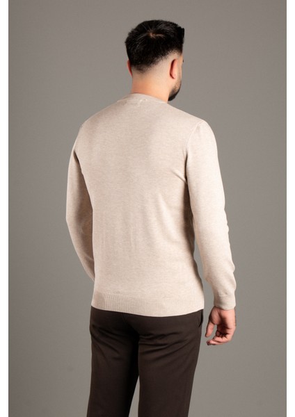 Erkek Bej Basic O Yaka Triko fiyatları