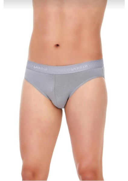 Erkek 6'lı Gri Modal Kemerli Slip Külot
