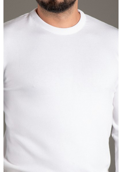 Erkek Beyaz Basic O Yaka Triko indirimleri