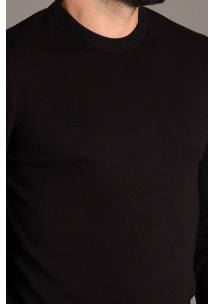 Erkek Siyah Basic O Yaka Triko indirimleri