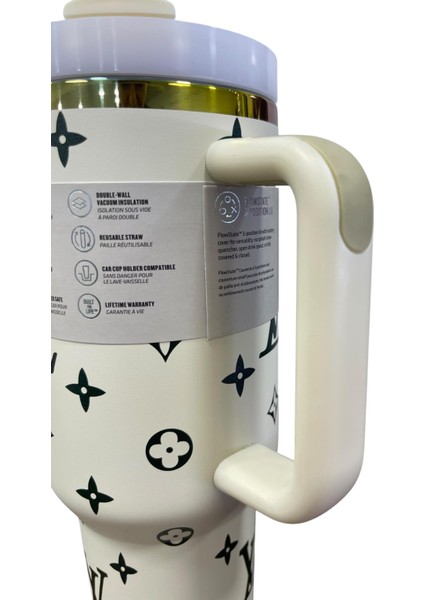 Şık Pipetli Ithal Termos Bardak 1.18 L