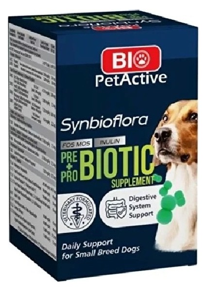 Bio Petactive Synbioflora Mini Irk Köpek Için Probiotic Sindirim Destekleyen 60 Tablet 30 Gr.