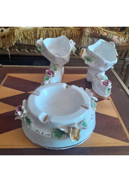 Antika Seramik Üçlü Takım