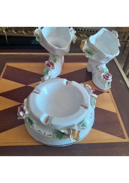 Antika Seramik Üçlü Takım