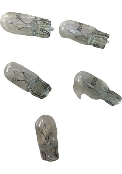 5 Adet 12V 5W Dipsiz Gösterge Ampulu