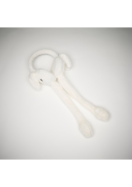 Peluş Tavşan Hareketli Oynar Kulaklı Çocuk Kulak Isıtıcı Koruyucu - Ekru Rengi modelleri