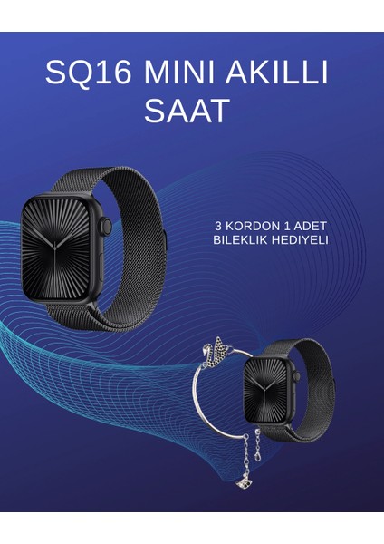 Sq-16 Mini Series 10 Akıllı Saat | Spor Modları, Bildirim ve Müzik Kontrolü