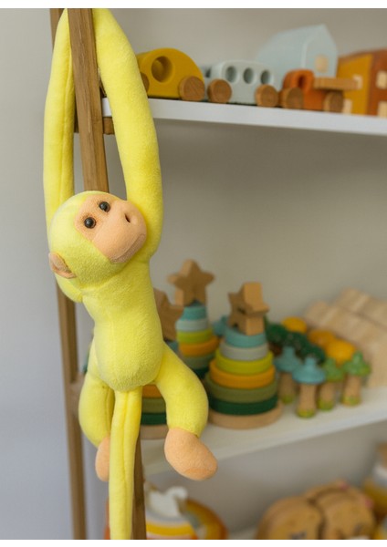 Sarılan Peluş Maymun – Elleri Cırt Cırtlı Uyku ve Oyun Arkadaşı – Sevimli Peluş Maymun Oyuncak