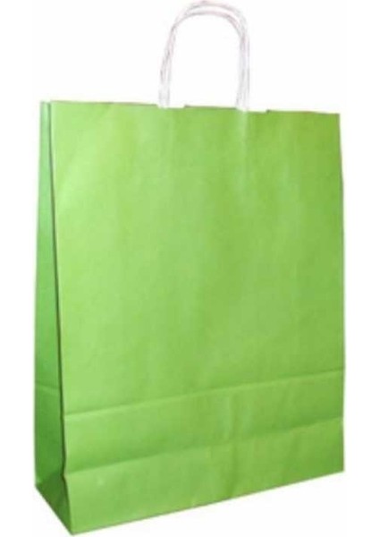18*24*8 Yeşil Saplı Kağıt Çanta 24 Adet