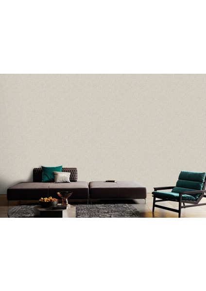 Krem Renkli Üzeri Gri Kabartmalı Duvar Kağıdı 16,5 M², Silinebilir - Roka 23109-2