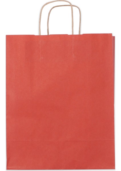 45*50*14 Kırmızı Kraft Saplı Kağıt Çanta 25 Adet fiyatları