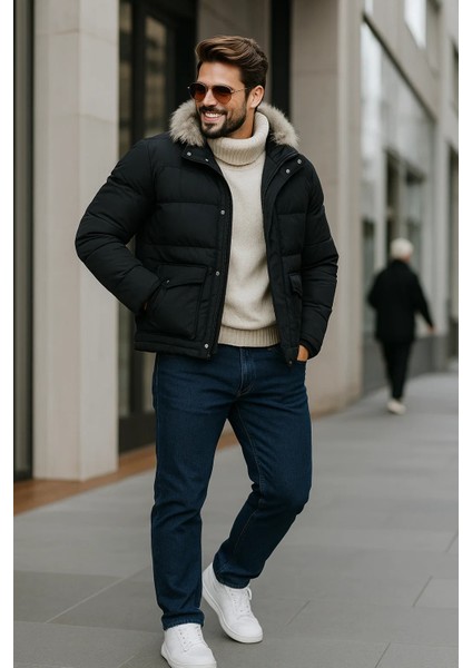 Erkek Bol Paça Basic Esnek Lacivert Kot Pantolon fiyatları