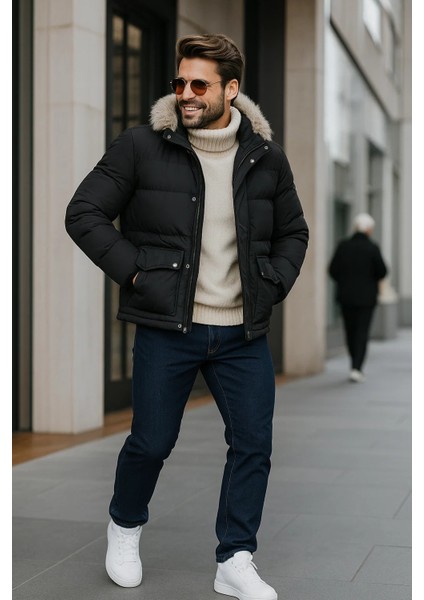 Erkek Bol Paça Basic Esnek Lacivert Kot Pantolon indirimleri