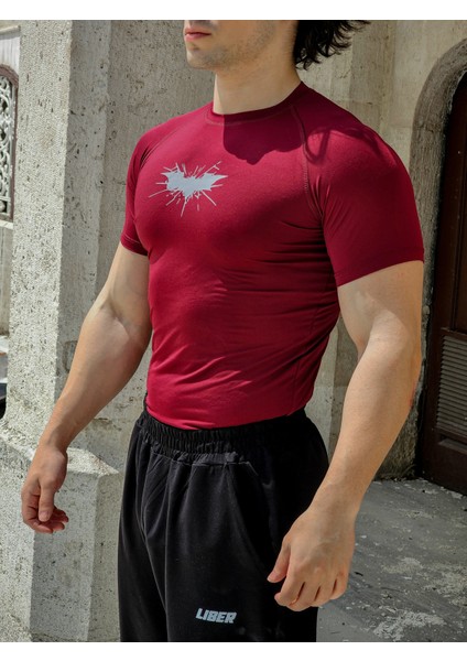 Batman - Compression T-Shirt (Bordo)