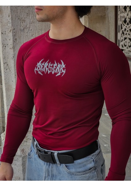 Berserk - Uzun Kollu Compression T-Shirt (Bordo)