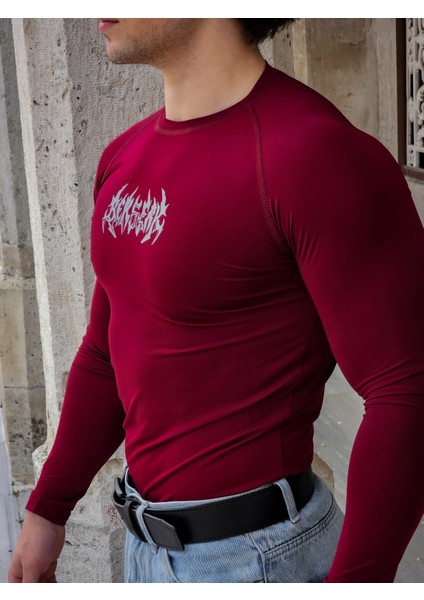 Berserk - Uzun Kollu Compression T-Shirt (Bordo) fiyatları