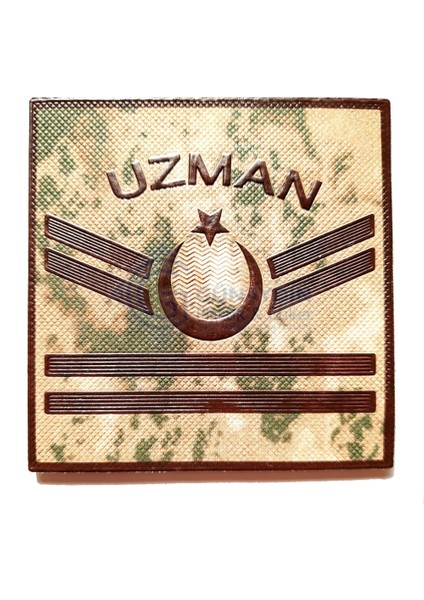 Kamuflaj Jandarma 2 Kademeli Uzman Çavuş 3D Plastik Tpu Kol Rütbesi Bir Çift, Yeni Tip, Cırtlı