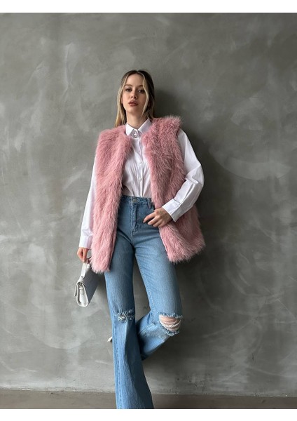 Kürk ve Astarlı & Cepli Uzun Yelek