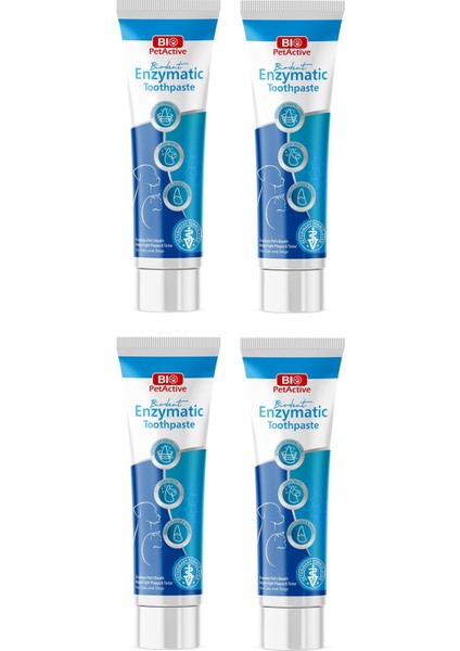 Bio Petactive Biodent Enzymatic Kedi ve Köpekler Için Özel Diş Macunu 100 ml x 4 Adet