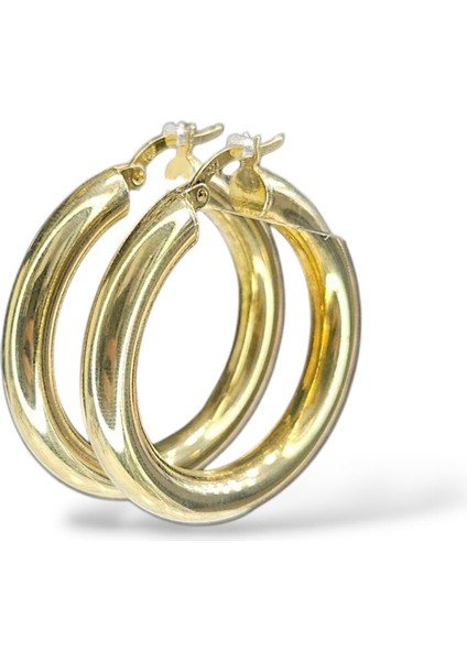 Kalın Bombeli Gold Halka Küpe fiyatları