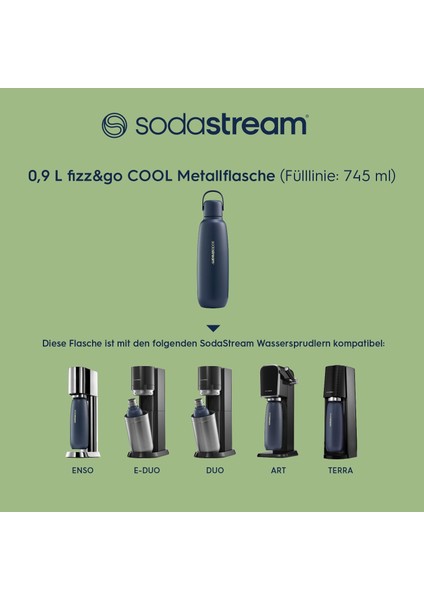 Duo Ultimate Set | Quick-Connect Co₂ Soda Makinesi | 2 Cam + 2 Plastik Şişe + 0,9l Fizz&go Termos + 7up Zero Şurup indirimleri