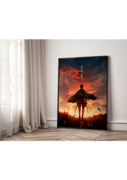 (Çerçevesiz) Levi Ackerman-Anime Poster-Çerçevesiz