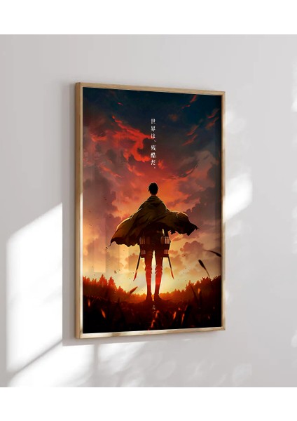 (Çerçevesiz) Levi Ackerman-Anime Poster-Çerçevesiz modelleri