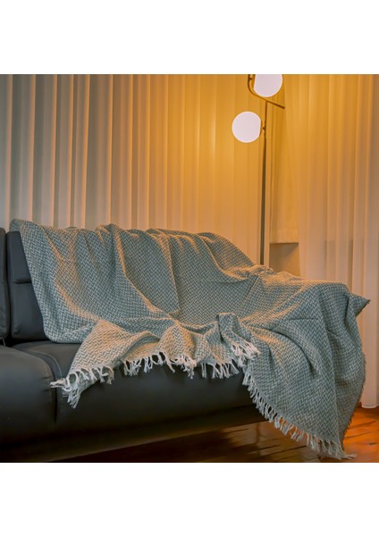 Lodos Home Pamuklu Çift Taraflı Koltuk & Kanepe Örtüsü Şalı 170X210 cm – Terletmez, Yumuşak Dokulu