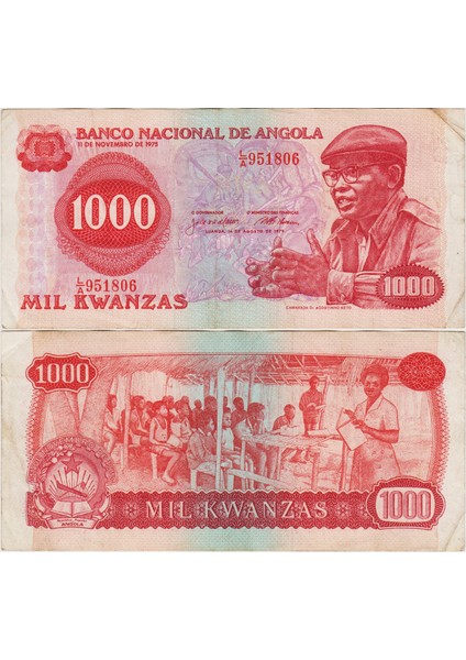 Angola 1000 Kwanza 1979. Çok Temiz+ Kondisyon. modelleri