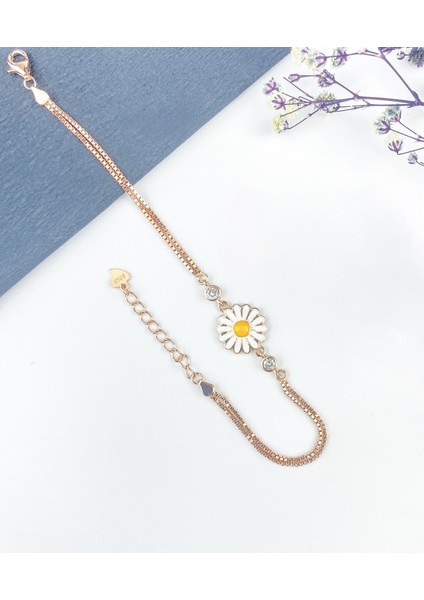 925 Ayar Gümüş Papatyalı Kolye ve Bileklik fiyatları