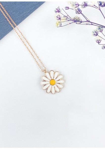 925 Ayar Gümüş Papatyalı Kolye ve Bileklik modelleri