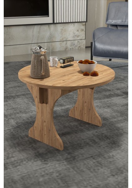 Orta Sehpa ve Zigon Sehpa Mantar Set Atlantik Çam