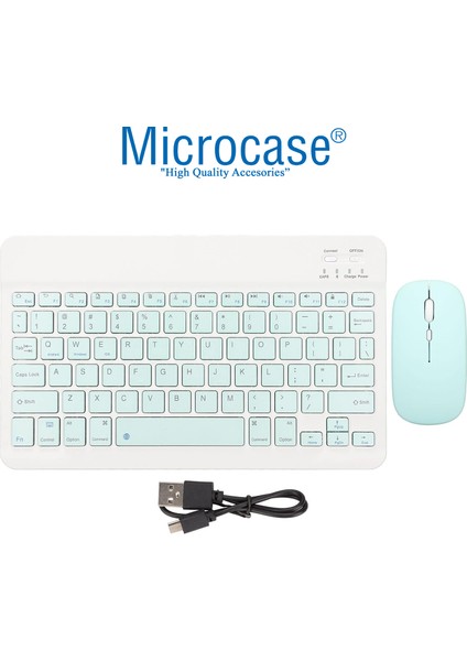 Honor Pad X9 11.5 Inch Tablet Için Macbook Çantası + Türkçe Bluetooth Klavye + Mouse + Tablet Standı Yeşil AL5162