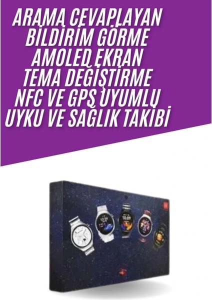 Unısex Yuvarlak Ekranlı 7 Kordonlu Akıllı Saat Gps Destekli Çoklu Kordon Seçeneği fiyatları
