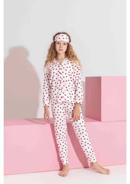 Anne-Kız Kombin Yapılabilir Düğmeli Süet Uzun Kollu Uyku Bantlı Aile Bağı Pijama TAKIMI-3979 modelleri