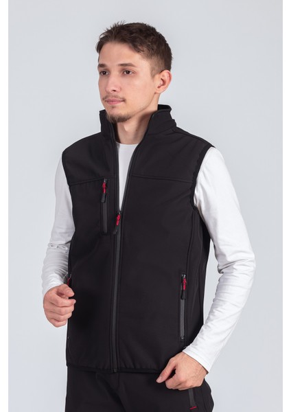 Softshell Dik Yaka Erkek Yelek