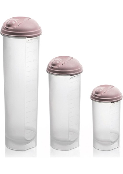 3' Lü Yağdanlık - Ölçekli, Sızdırmaz Kapaklı Yağlık & Sirkelik Seti 1 Lt / 0,75 Lt / 0,50 Lt, Bpa Içermez modelleri
