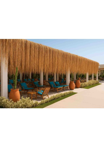 Püskül Otu Saçaklı Ot Hasır Otu 3 Metre x 75 cm