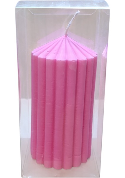 Kokulu Doğal 20CM-8CM Ebatlarda Pembe Renk Dekoratif Mum fiyatları