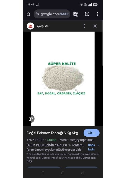5 Kiloğram Pekmez Toprağı modelleri