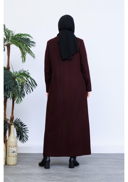 Kışlık Kaşe Kadın Pardesü Büyük Beden Anne Düğmeli 58019 indirimleri