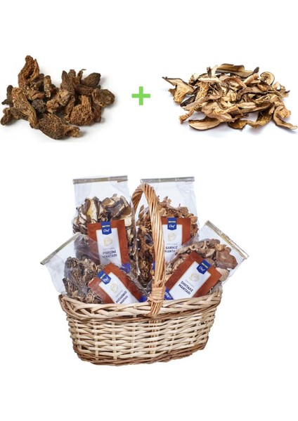 Porçini Mantarı 100 Gram+Kuzu Göbeği Mantarı 100 Gram Ekonomik Paket