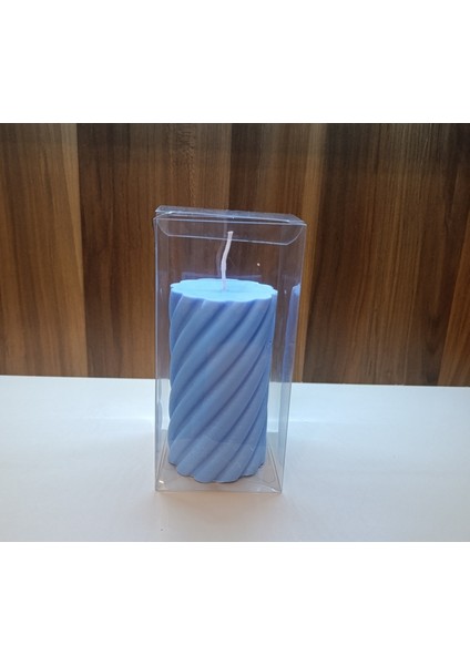 Kokulu Doğal 20CM-8CM Ebatlarda Mavi Renk Dekoratif Mum fırsatları